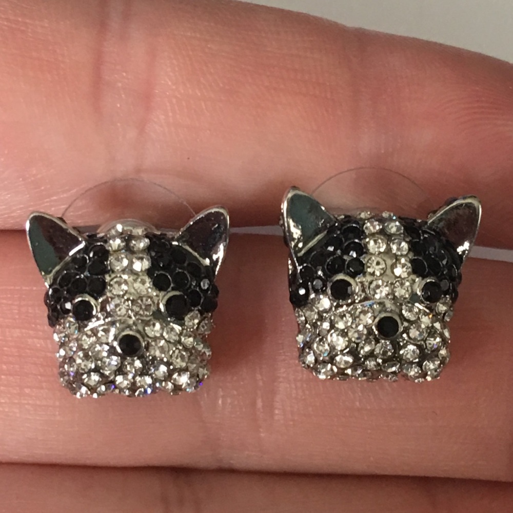 (H3) Bulldog Earrings - Picture 2 of 8